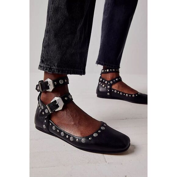 Free People Mystic Mary Jane Double-Strap Flats Size 7 - Picture 2 of 12